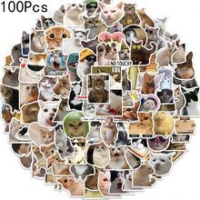 100张趣味猫咪贴纸，适用于水瓶、Kiwaii等，防水，可爱猫咪图案，也可用于Kindle、行李箱、吉他、笔记本电脑等，成人复活节礼物之选。 - 彩色 - 查看 7
