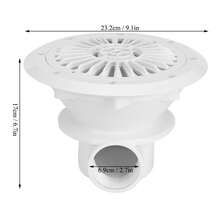 Cubierta de drenaje principal de piscina, cubierta de drenaje de piscina, reemplazo, drenaje de piso de piscina, PVC blanco redondo de flujo ajustable, entrada de piscina, salida, accesorio de drenaje, reemplazo - Blanco - Ver 4