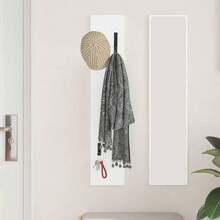 Wall-Mounted Coat Rack White 20 X 1.5 X 100 Cm Engineered Wood - Putih - View 5