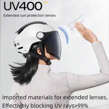 BIBEE Electric Motorcycle Helmet Summer Breathable Electric Bike Open Face Helmet Men Women Dual Lenses Jet Scooter Half Helmets - 深棕色 1.0 - 查看 5
