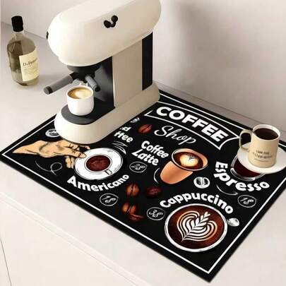 咖啡机垫、餐具沥水垫、台面餐垫、厨房餐桌垫、露台桌饰、家用厨房用品