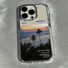 Un estuche de teléfono a prueba de golpes de cuerpo completo con diseño de paisaje de playa, ofrece una protección integral y es una opción estilosa, lo que lo convierte en una opción ideal de regalo. - Color 1 - Ver 7