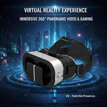 3D VR Headset | Head-Mounted VR Glasses Compatible With 4.7-6.53 Inch Smartphones, Android System - White - View 3
