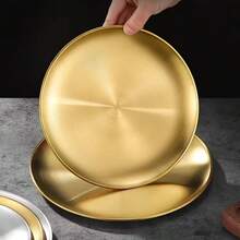 1 Exquisite Golden Stainless Steel Tray, Nordic-Style Jewelry Tray, Light Luxury Desktop Storage Tray, Stainless Steel Bathroom Tray, Cosmetic And Jewelry Display Tray, Perfume Tray, Aromatherapy Candle Tray, Used For Storing Cosmetics, Jewelry, Perfumes, Candles, Holiday Gifts, Christmas Decorations, Thanksgiving Arrangements, New Year Celebrations, And Valentine's Day Surprises