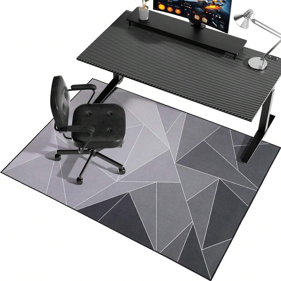GMK Tapete Silla Oficina, Rectangular Tapete para Silla de Piso Duro, Fácil de Limpiar Alfombra Gamer para Oficina y Hogar 55 x 39 Pulgadas - 1 - Ver 1