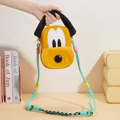  Miniso Pluto 95th Anniversary Bag, Cute Pluto Dog Ear Shape Handbag, Fun Cartoon Shoulder Purse