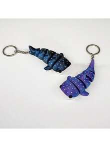 3D Printed Shark Keychain - Realistic Shark Design With Keyring, Lightweight Whale Shark Bag Charm Key Ring, Suitable For Everyday Use, Halloween, Christmas Gifts, Ocean Whale Shark Decorative Accessory, Backpack, Phone, Car Hanging Decoration, Shark Ornament - Multicolor - View 6