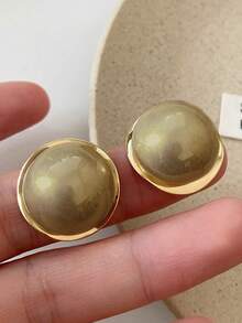 1 Cặp bông tai ngọc trai giả hình học tinh tế, sang trọng, thời trang, thanh lịch, đa năng, dùng hàng ngày cho nữ, thích hợp cho các bữa tiệc và buổi tụ họp - Cà phê - Xem 5