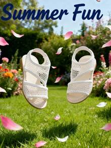 Dép lưới mùa hè cho trẻ em, dép bệt thoáng khí thời trang, giày đi biển thông thường, thích hợp cho các chuyến đi chơi hàng ngày - Màu be - Xem 6