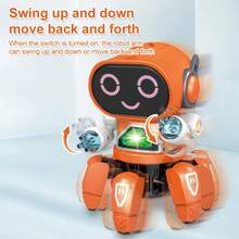 6-bens dansande bläckfiskrobot - med ljus och musik, pedagogisk interaktiv leksak, bästa presenten för pojkar, flickor, födelsedag, jul, högtider