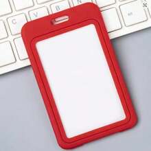 Portador de tarjeta vertical de plástico duro con doble ventana, gris, con protector de manga para tarjetas, adecuado para tarjetas de oficina, tarjetas escolares, tarjetas de acceso, licencias de conducir, pases, unisex, se puede usar como portador de tarjetas, billetera, portador de tarjetas de presentación, portador de tarjetas de crédito, portador de tarjetas de identificación, etc. - Multicolor - Ver 16