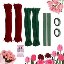 423pcs Handmade Craft Kit, 400pcs Floral Stems, Creative DIY Tulip Craft, Includes 20pcs Flower Stems, 2 Rolls Of Tape And 1 Instruction Manual, Christmas Decor, Christmas Gift - Multicolor - View 11