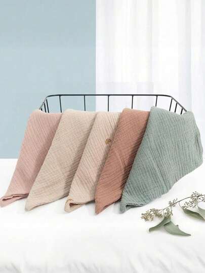 Set de 5/10 toallas de algodón suave - Incluye toallas de baño y de rostro absorbentes, paños de baño, baberos de alimentación - Diseño de rayas moderno para uso doméstico, artículos esenciales de baño, decoración de baño contemporánea, suave en beige claro, para nuevos padres