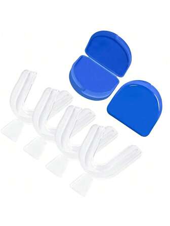 4PCS Silicone Thermoform Moldable Mouth Trays Teeth Whitening Trays Kits, Whitening Teeth Tray Whitener Mouth Guard Care Oral Thin Tooth Tool For Whitening