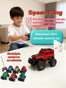 Juguete de control remoto para bebé, Mini vehículo todoterreno control remoto 1:43 con luces, juguete de vehículo todoterreno con capacidad de escalada, regalo para niños y niñas - Multicolor - Ver 2