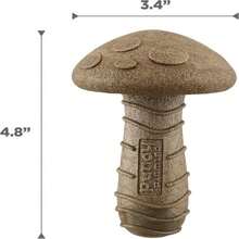 Outward Hound Dogwood Mushroom Durable Dog Chew Toy, Peanut Butter Scent, Medium - MàuF - Xem 7