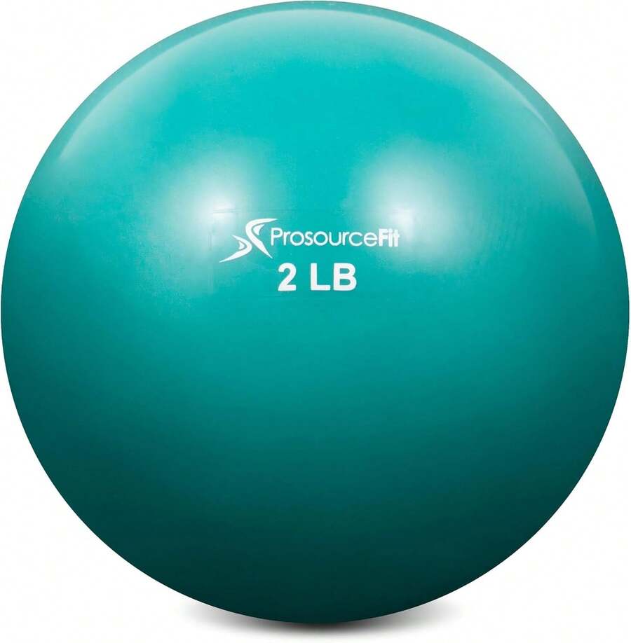 ProsourceFit - Weighted Toning Exercise Balls For Pilates, Yoga, Strength Training And Physical Therapy, 2 Lbs To 8 Lbs, Color Coded - Green 0.9 Kg - View 1