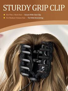 16-Inch Wavy Heat-Resistant Synthetic Ponytail Wig, Claw Clip Design, Multiple Colors Available, Suitable For Women To Wear On Christmas, Halloween Parties And Daily Occasions - Multicolor - View 10