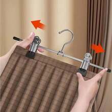 5/10/20pcs Metal Pant Hangers With Clips - Ultra Thin, Space-Saving Design, Suitable For Skirts, Shorts And Pants - Durable Clothing Storage Solution, Clothes Hangers - Multicolor - View 6
