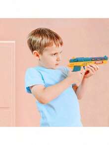 1pc Realistic Electric Sound & Light Gun Toy (Non-Shooting, Batteries Not Included), A Small Vibrating Handgun With Lights And Music, Suitable For Boys And Girls, Promotes Parent-Child Interaction, Can Be Used As A Birthday Or Christmas Gift.