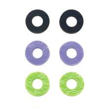 Gamepad Accessories For PlayStation-5 (PS-5) And PlayStation-4 (PS-4) Controllers | High-Performance Joystick Thumbsticks & Precision Anti-Slip Rings, Gaming Repair Parts In Black Purple Green - 6 件精密環 - 查看 2