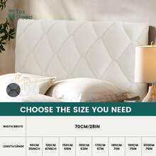 Multi-Functional Headboard Cover, Stain-Resistant, Wear-Resistant, Anti-Collision, Soft & Skin-Friendly, Odorless, Elastic Strap Anti-Slip Fixation, Removable & Easy To Clean, Suitable For Different Shaped Headboards, Practical Bedroom Accessory - Grey - View 5