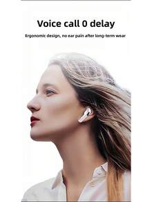 New Air4 Wireless In - Ear Earbuds With Ultra - Long Battery Life & High - Fidelity Sound 8 In 1 Wireless Earbuds ANC Active Noise Cancelling(-36db)In-Ear Earphones With Charging 33H Playtime 360 Hi-Fi Stereo Waterproof Headphones Android Phone/ AlRP0DS Pro IOS Laptops 1:1 Clone Sport Noise Cancelling Earbuds, Wireless Headphones With Secure Fit & Ambient Mode, 30H Battery IPX4 Sweatproof Running, Gym - 白色 - 查看 4