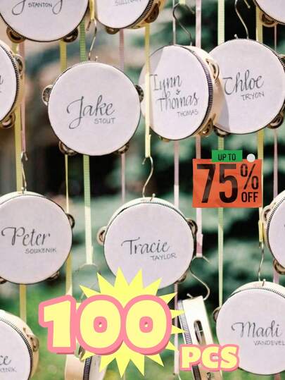 1 pieza/2 piezas tambores de cascabeles de doble hilera, de madera, de mano con cascabeles metálicos. Instrumento de percusión ideal para bodas y fiestas. Ideal como regalo, decoración de bodas, decoración del hogar, decoración de habitaciones, recuerdos de fiesta, despedidas de soltera, graduaciones, cumpleaños, fiestas y despedidas de soltera.