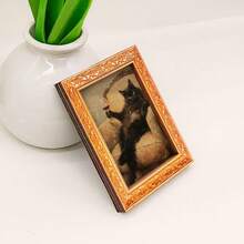 1 Piece Of Elegant Black Cat Fridge Magnet, Small Creative Framed Decoration, Cat Enjoying Wine, High-Quality Wood, Fun Kitchen Ornament, A Must-Have For Cat Lovers - 3.15英寸*2.36英寸 - 查看 7