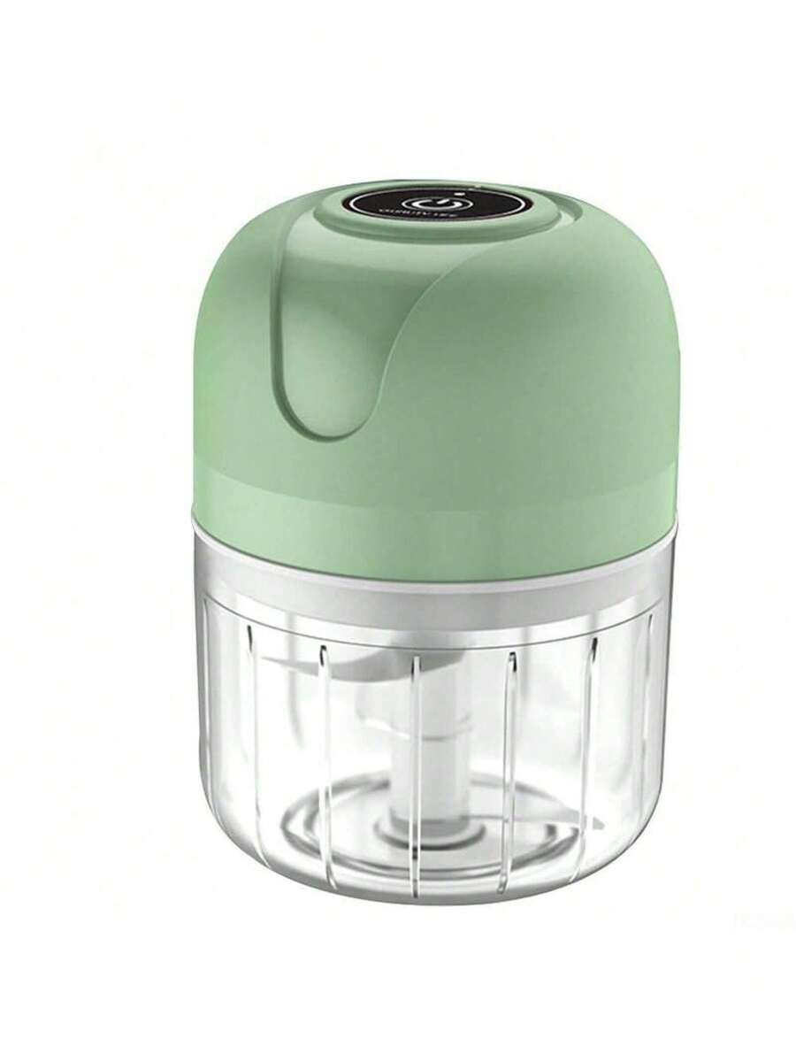 Mini USB Rechargebale Electric Garlic Grinder,  Portable Veggie Press Chopper, 250ML Garlic Mincer For Onions, Peppers, Tomatoes, Kitchen Electric Shredder - Green - View 1