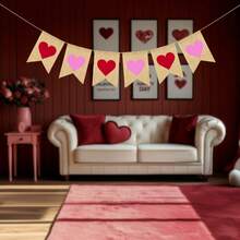 Galentines Banner Garland Creative Heart Letters Hanging Decorations For Celebration Party - Red - View 5