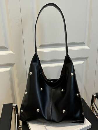 2025 New Personalized Rivet Large Capacity Underarm Shoulder Bag, Daily Commute Shoulder Bag