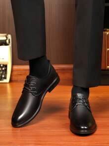 LAORENTOU 1 Paio di Scarpe Formali/da Ufficio in Vera Pelle Monocolore con Lacci, Regalo di Natale e San Valentino - nero - Visualizzare 5