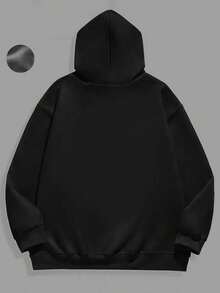 Anime Car Clouds Red Sun Men's Fleece Hoodie - Loose INS Style With Printed Patterns, Anime & American-Inspired, Unique  Design Graphic Graphic T Shirts Vintage T Shirts - 黑色 - 查看 3