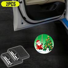 Multi-Pack Car Battery Powered LED Welcome Lights - Universal Car Door Decorative Atmosphere Lights - Suitable As Halloween, Valentine's Day, Thanksgiving, Christmas Gifts - Easy To Install, Personalized And Practical. - Bright Black - View 51