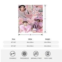 Jung Merch Kook Soft And Comfortable Warm The Wool Blanket Fan Suitable For Room Sofa Bed Car Lets Trip Camping Sofa Decoration Merch Gift Blankets - 黑色 - 查看 6