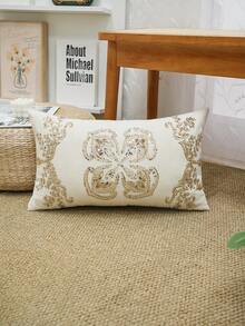 1pc Exquisite Bead Embroidery Cushion Pillowcase, Suitable For Multiple Room Types And Sizes, Machine Washable, Zipper Closure, No Pillow Core Gifts Birthday Graduation School Decor School Surprise Dormitory Decor Back To School Home Decor Room Decor School Supplies - Multicolor - View 20