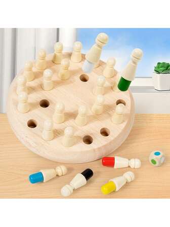 1 st färgminneschack, ett interaktivt bordsspel för koncentrationsträning, tänkande och