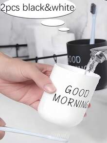 1/2 Cốc đựng nước súc miệng du lịch, dùng để sắp xếp phòng tắm khi cắm trại, ký túc xá, khách sạn & phòng tập thể dục, cốc đựng đồ vệ sinh cá nhân tiết kiệm không gian có móc treo - Bộ phụ kiện di động đựng kem đánh răng, bàn chải - Nhiều màu - Xem 5