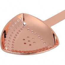 Colador Julep, colador de cóctel de forma triangular, colador de acero inoxidable, colador de barra, colador de cóctel, cuchara para bebidas de cóctel, uso doméstico o comercial en la barra(Oro rosa) - Oro rosa - Ver 6