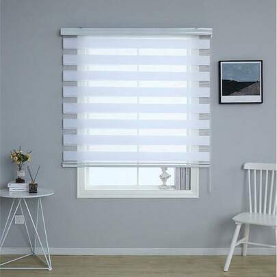 Quiet Luxury Zebra Blinds - Day & Night Roller Blinds Sheer Fabric Easy Installation Home Decor