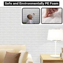 5/10/20pcs 3D Removable Wallpaper Panels, Self-Adhesive, No Glue Needed, Easy To Apply On Walls, Suitable For Bedroom And Room Decor, Beautify Your Space - Multicolor - View 5