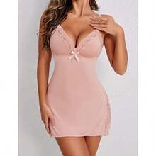 - Lencería para mujer, con tirantes delgados, camisón de babydoll(G Rosa claro) - Multicolor - Ver 4