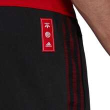 Adidas Bayern Munich Color Block Striped Embroidered Tapered Sports Pants Black Bottoms Men - Multicolor - View 5