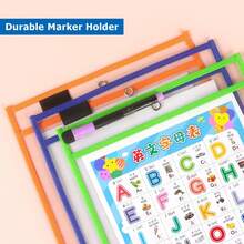 1 Set Hanging File Folders, PET Clear Dry Erase Pockets