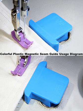 A Magnetic Sewing Guide Foot, Sewing Machine Sewing Guide Foot Fixed Measuring Ruler, Multi-Functional Fabric Edge Guide With Magnet, Strong Adhesive Positioner For Precision Sewing - Multi-Color Optional