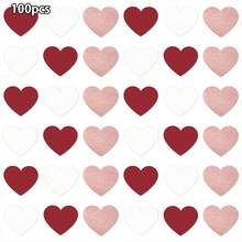 Valentines Day Heart Confetti Decorations Cute Heart Cutouts Table Centerpieces For Party - Red - View 5