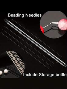 3/5/7pcs Set Of Bead Needles With Side Openings For Easy Threading, Suitable For Handicraft And DIY Bead Making - With Storage Tube - Beading Needle - View 5