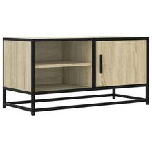 Mobile porta TV vidaXL Sonoma rovere 80x34,5x40 cm in legno composito e metallo - Cammello - Visualizzare 2