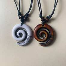 Necklace European And American Style Spiral Necklace Vintage Personality Necklace - 白色 - 查看 2
